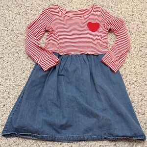 Cat and Jack Striped Red and Blue Kids Dress